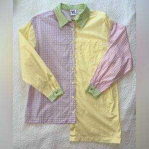 Gingham Colorblock Cotton Oxford Princess Polly US 2 Uk 6